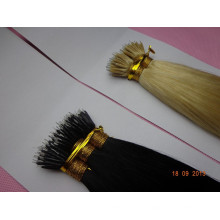 Black and Blond double drawn virgin indian hair Nano Ring Hair Double Drawn Virgin Hair